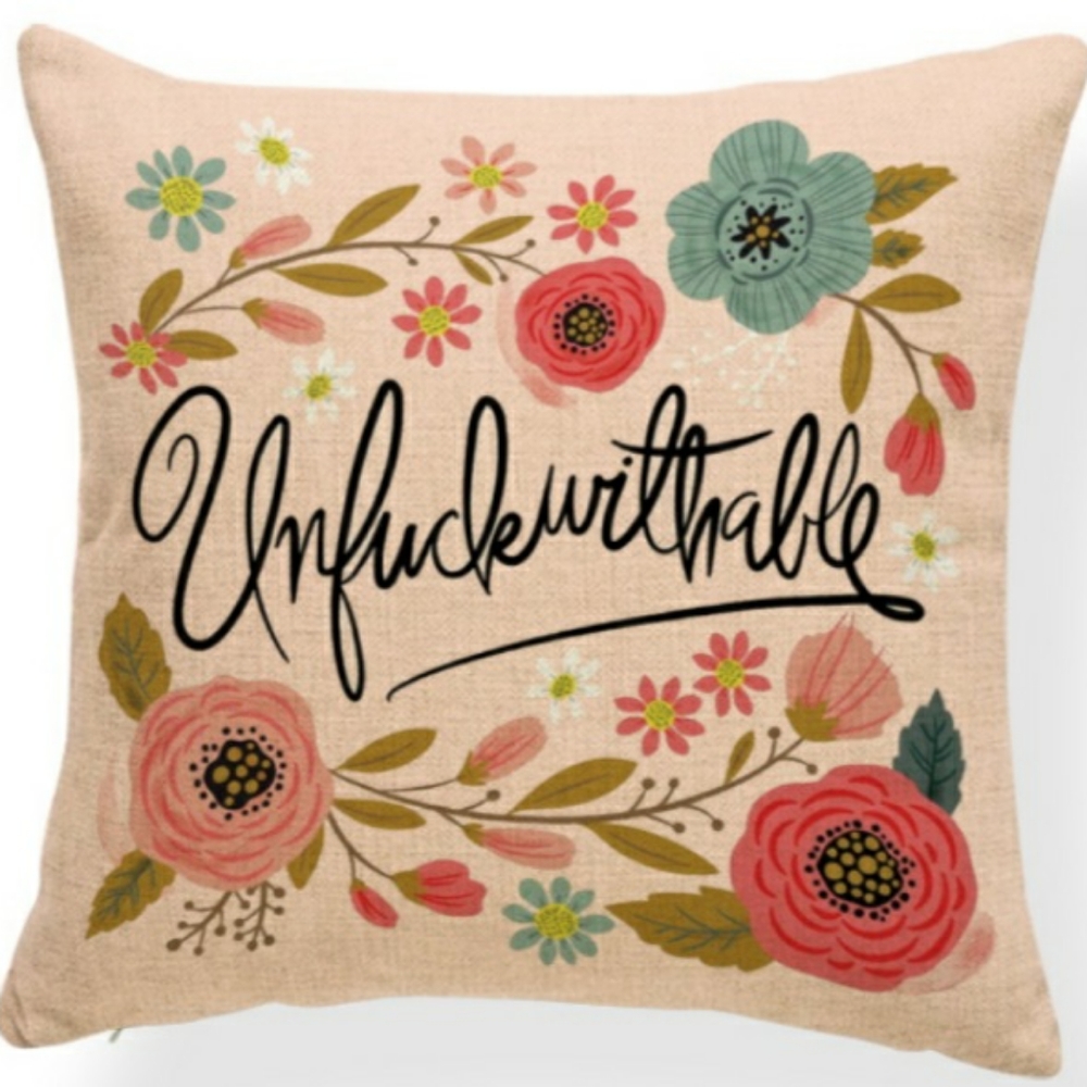 *2for30* Square Pillow Home Decor Couch Sofa “Unf*ckwithable” Cushion Bed